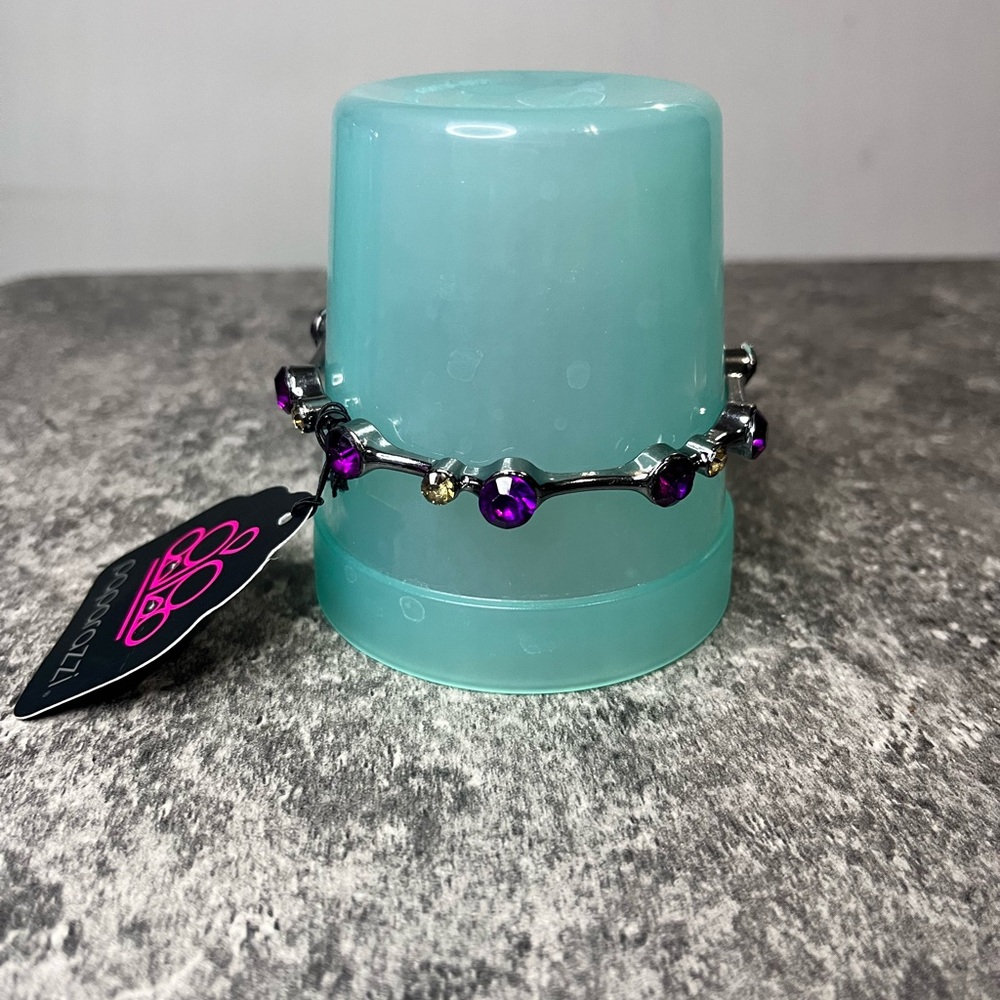 Silver and Purple Bracelet
